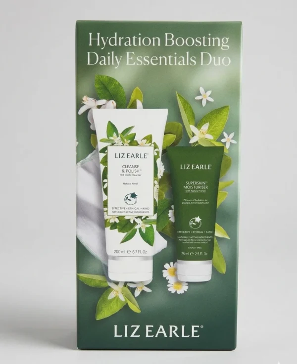 LIZ EARLE Hydration Boosting Daily Essential Cleanse &polish 200ml ,super skin moistruser75ml